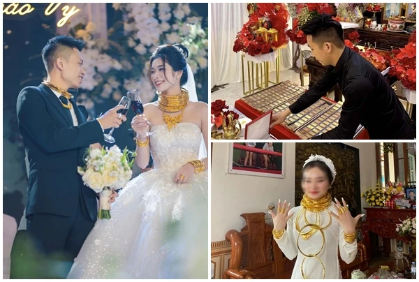 Những đám cưới ngập trong vàng gây xôn xao dư luận năm 2023