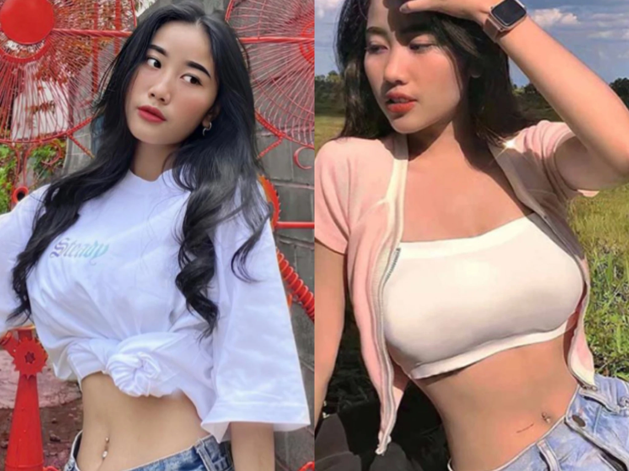 Vén áo khoe vòng eo, gái xinh Đắk Lắk khiến netizen xao xuyến