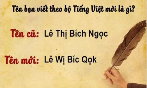 Nực cười những tên người được viết theo kiểu chuyển đổi tiếng Việt