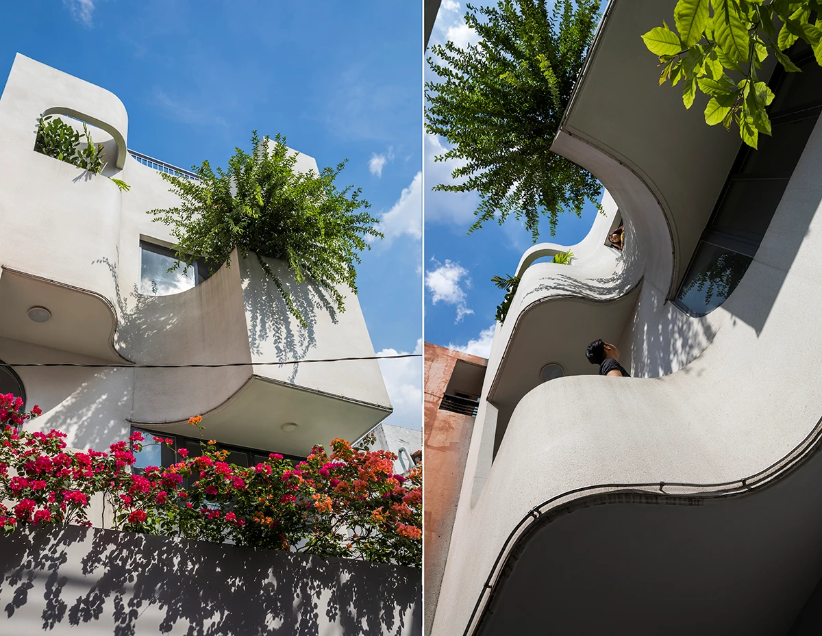 Mãn nhãn nhà ống sở hữu đường cong mềm mại giữa lòng Sài Gòn