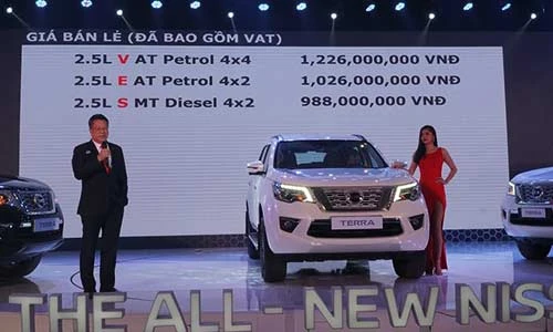"Soi" Nissan Terra tại Việt Nam, giá cao nhất hơn 1 tỷ đồng