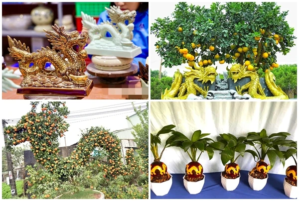 Vật phẩm hình rồng sôi động trước Tết Giáp Thìn 2024