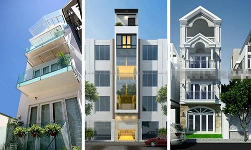 10 mẫu nhà ống thanh thoát với cửa kính trong suốt