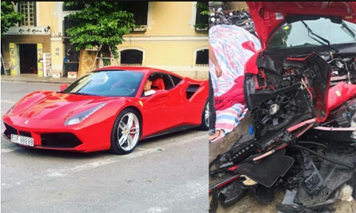 Cận cảnh Ferrari 488 GTB 16 tỷ của Tuấn Hưng “nát đầu“