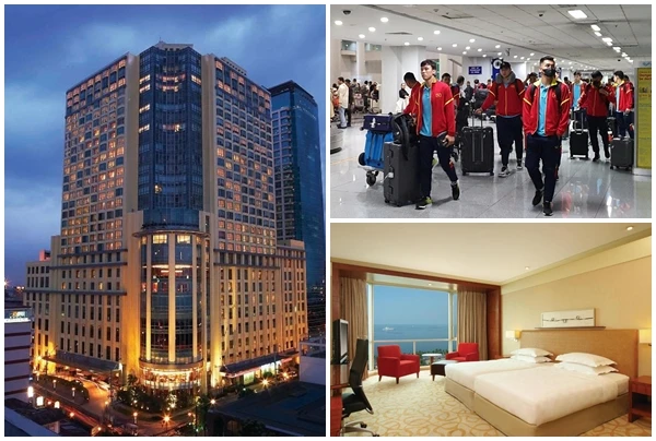 Cận cảnh khách sạn 5 sao tuyển Việt Nam nghỉ tại Philippines