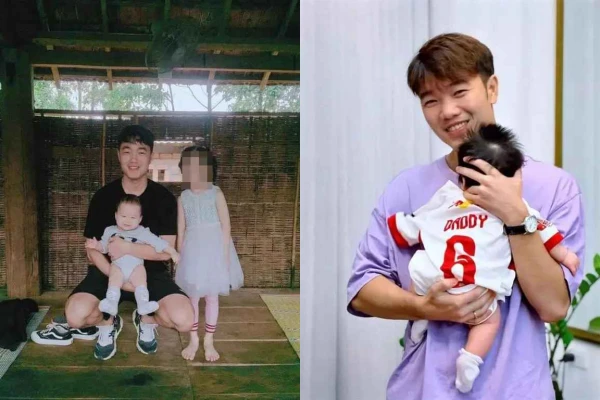 Lương Xuân Trường lần đầu để lộ diện mạo quý tử