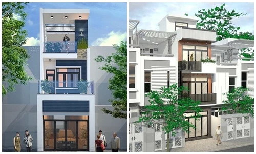 10 mẫu nhà ống 3 tầng 1 tum tiết kiệm chi phí