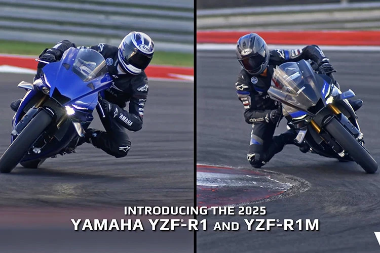 Siêu môtô "cá trê" Yamaha YZF-R1 và YZF-R1M 2025 ra mắt