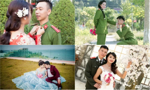 4 bộ ảnh cưới đẹp lãng mạn của các chiến sĩ cảnh sát