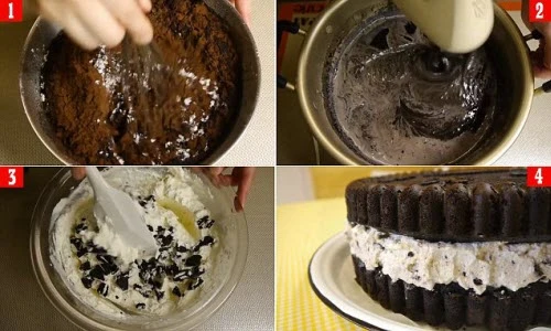 Cách làm bánh Oreo khổng lồ gây sốt mạng