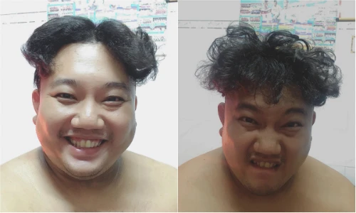 Cô vợ bá đạo khi lôi chồng ra làm người mẫu tóc