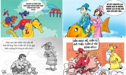 Dân mạng thi nhau chia sẻ ảnh chế tiễn ông Táo về trời