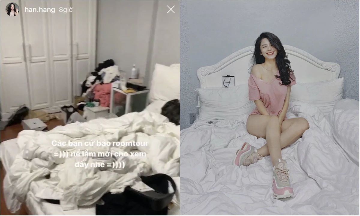 Soi căn phòng hot girl Hàn Hằng, “khiếp đảm” với quần áo ngập ngụa và rác