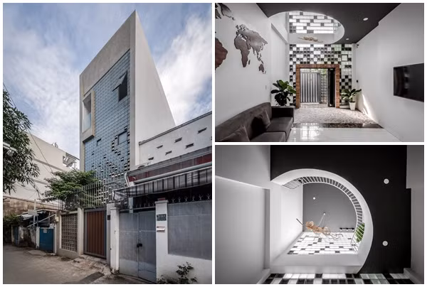 Ngắm nhà Sài Gòn “biết thở” với mặt tiền gạch kính trên báo ngoại