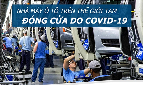 Những nhà máy ôtô trên thế giới đóng cửa vì Covid-19