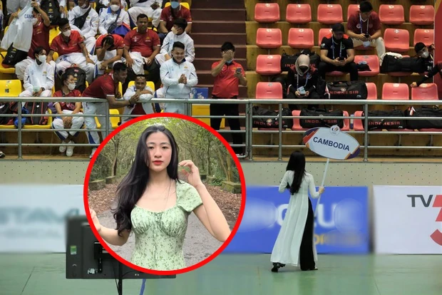 Gái xinh cầm biển gây thương nhớ tại SEA Games 31 là ai?
