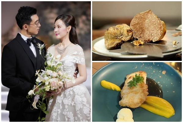 Thực đơn tiệc cưới của Midu và chồng thiếu gia đắt đỏ cỡ nào?