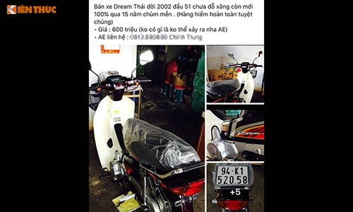 Honda Dream Thái giá 1,2 tỷ từng rao bán 600 triệu ở Sài Gòn