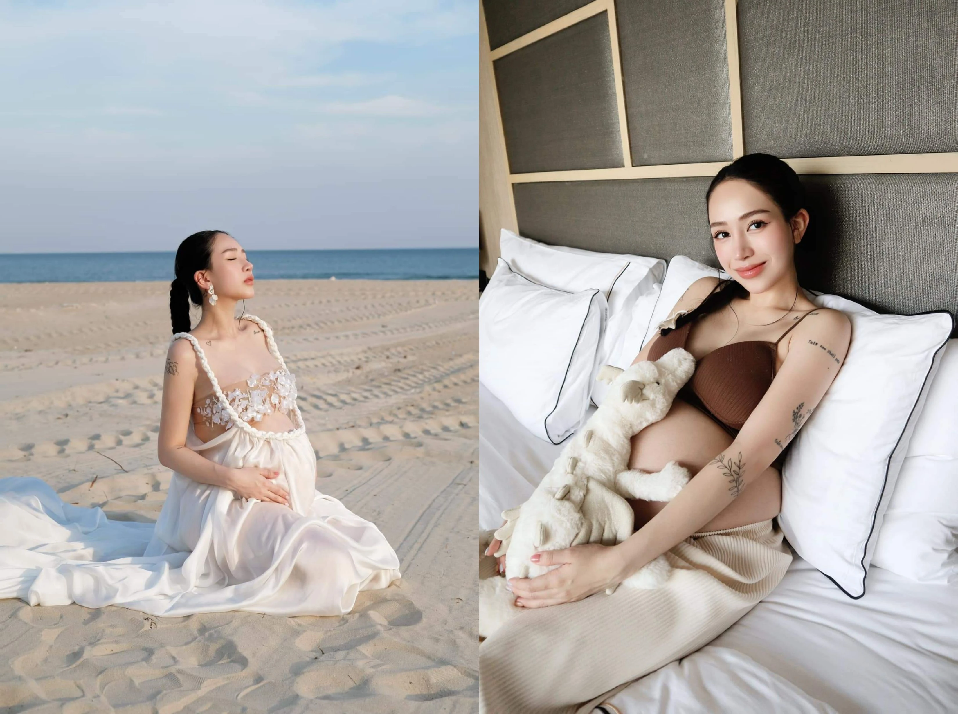 Chuẩn bị "vỡ chum" con gái Minh Nhựa vẫn chăm diện bikini quyến rũ