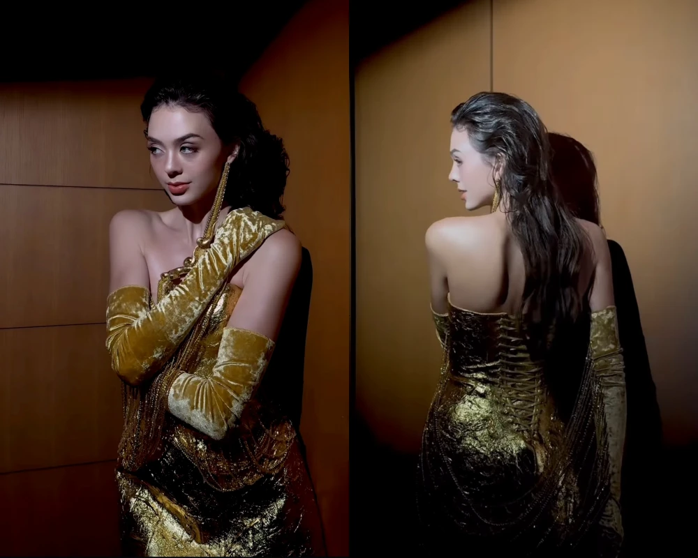 Vợ tây của Bùi Tiến Dũng khoe vai trần cực đỉnh khi đi diễn