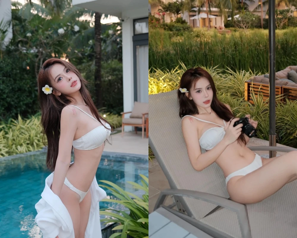 TikToker Hà Môi tung ảnh diện bikini nóng hơn cả thời tiết