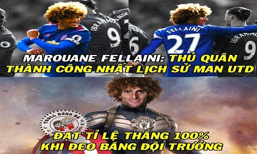 Ảnh chế bóng đá: Fellaini - đội trưởng thành công nhất MU