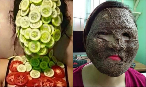 Rợn người với những kiểu đắp mặt dị hợm của chị em