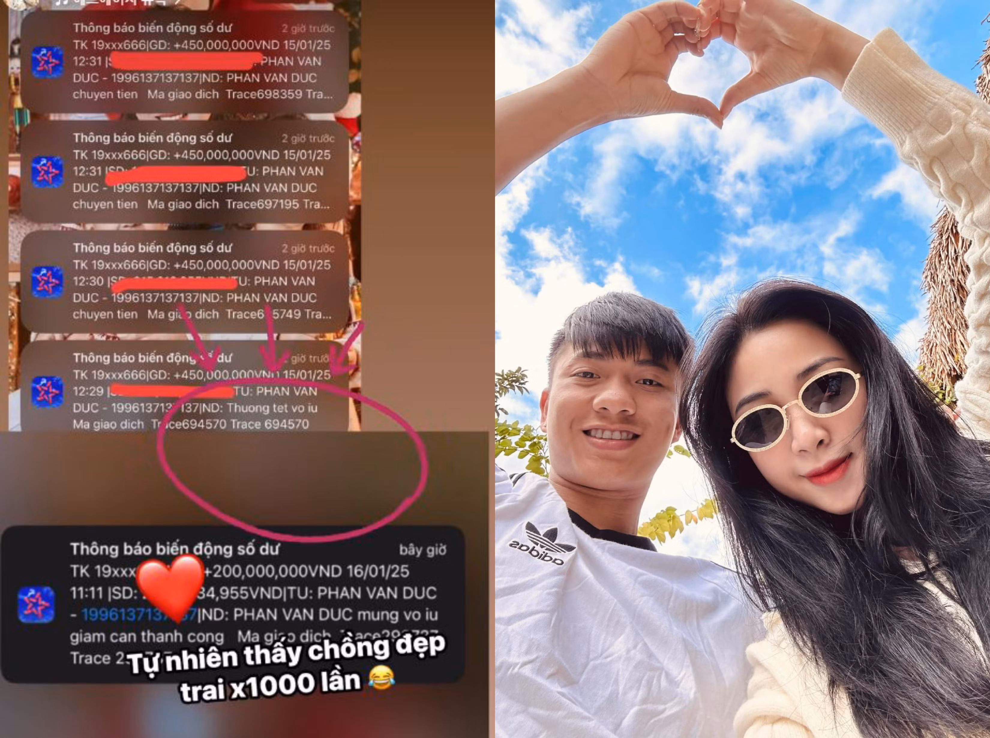 "Cô chủ khách sạn" khoe được chồng thưởng Tết "đậm", netizen xin vía