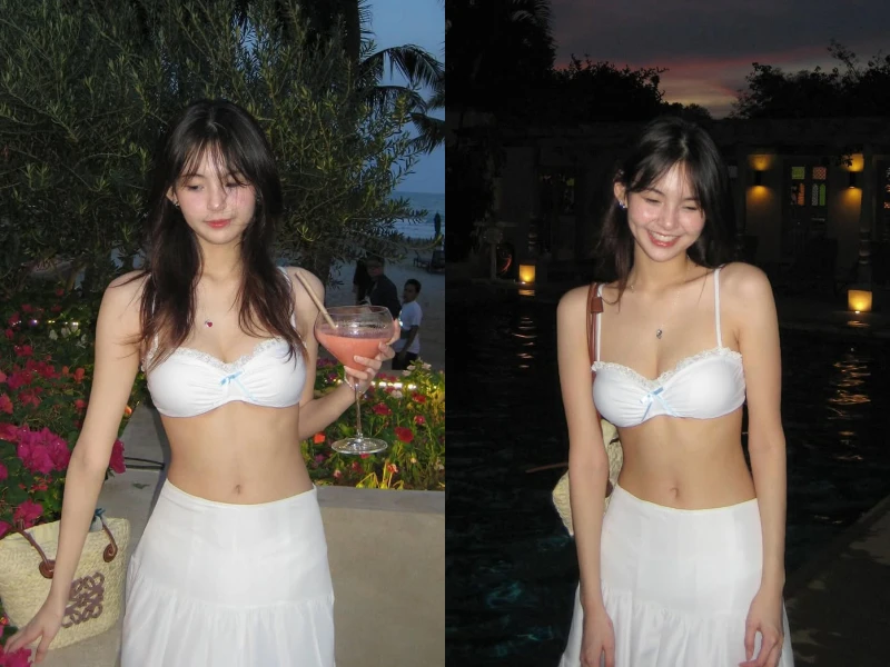 Con gái út HLV Kiatisuk khoe body điểm 10 chào hè