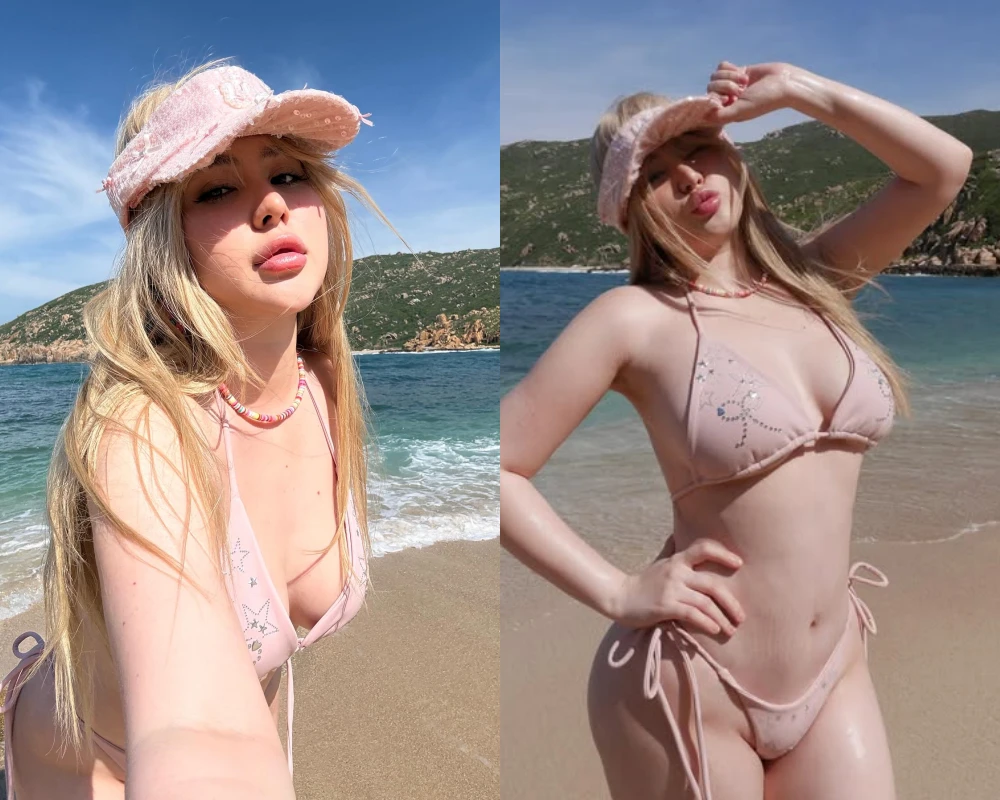 Bạn thân Xoài Non diện bikini hồng chào hè theo style "ngây thơ"