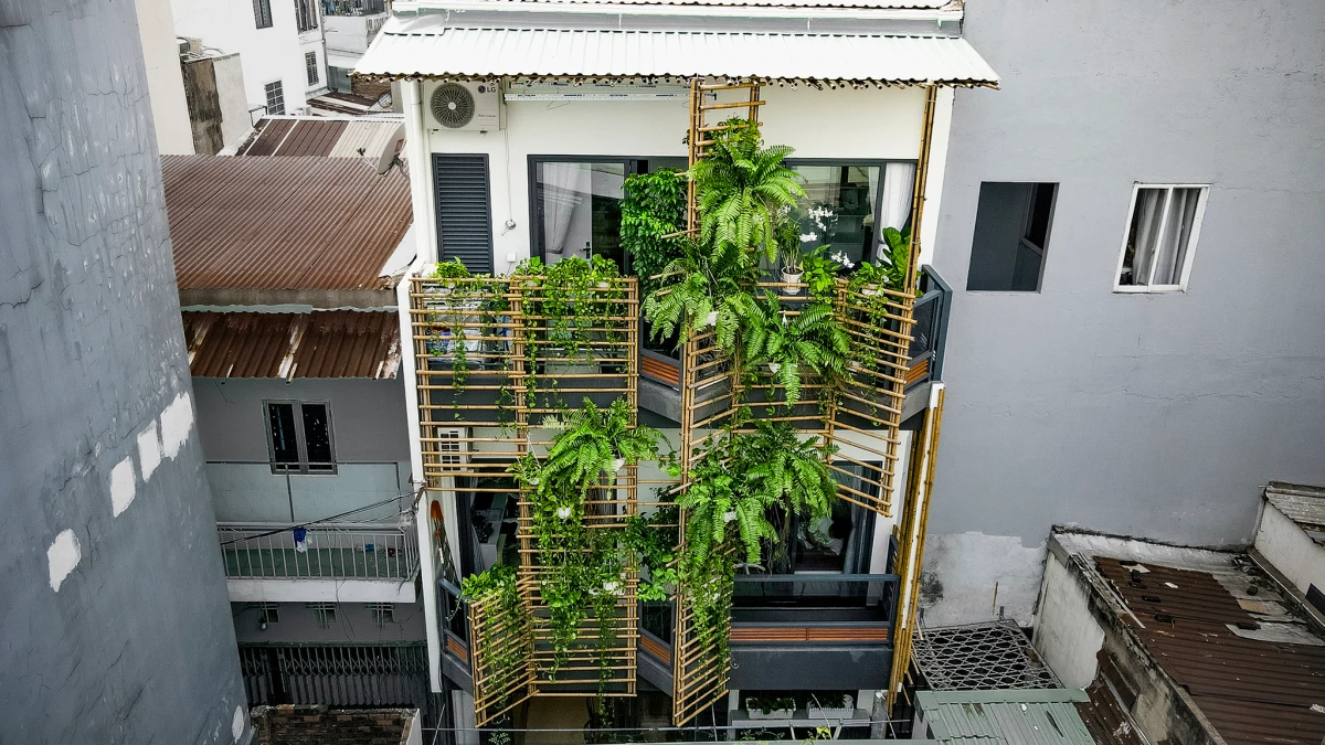 Ngỡ ngàng nhà 25m2 sâu trong hẻm thoáng đãng, ngập cây xanh