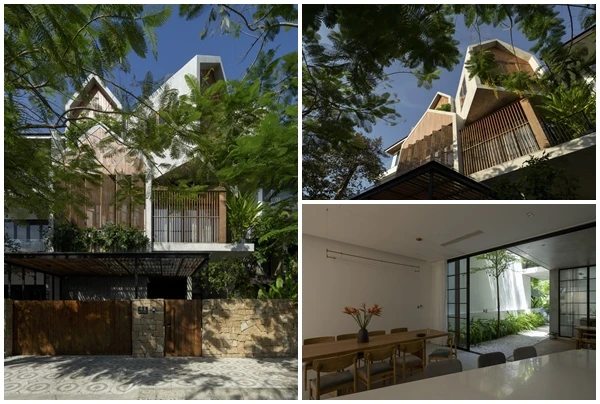 Ngôi nhà dùng lam gỗ chắn nắng có 1-0-2 ở Đà Nẵng 