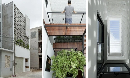 Nhà Sài Gòn lạ mắt, cá tính với gạch lỗ