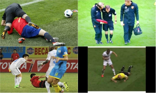 Hài hước cảnh Morata đốn ngã trọng tài tại VCK Euro 2016