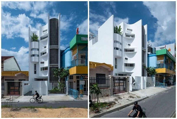 Nhà phố “khoác đường cong mềm mại” khác lạ giữa Đà thành