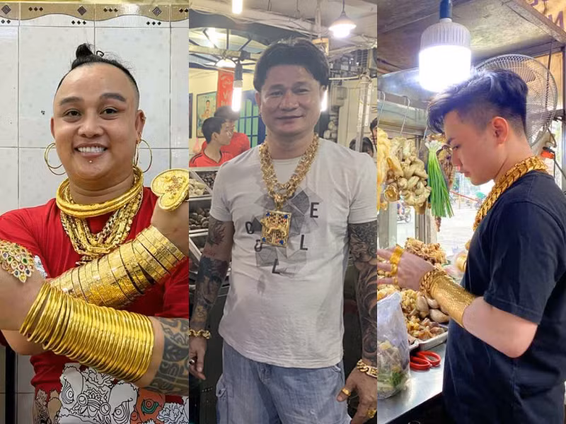 Đại gia Sài Gòn đeo trăm cây vàng để đứng bán hàng giờ ra sao?