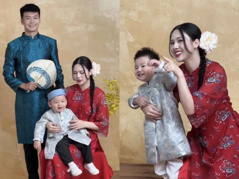 Hậu trường ảnh tết nhà Thành Chung và vợ hot girl Tuyên Quang 