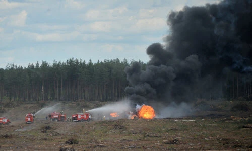 "Thợ săn đêm” Mi-28N của Nga rơi trong khi biểu diễn