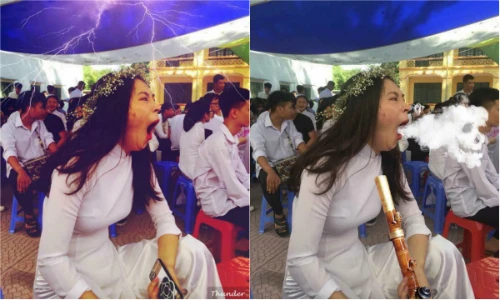 Chỉ với một cái ngáp, nữ sinh bị dân mạng biến thành trò cười