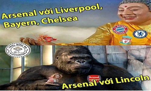 Ảnh chế bóng đá: Arsenal hóa Kong trước đội bóng nhỏ