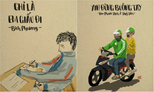 Bộ tranh chế tựa đề bài hát cực chất gây thích thú