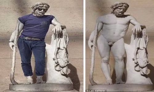 Dân mạng thích thú với phong trào mặc quần áo cho tượng phồn thực