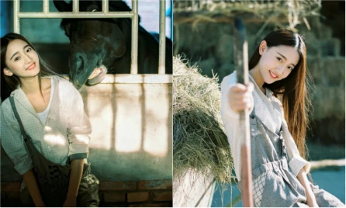 Dân mạng thích thú với hot girl chăn ngựa