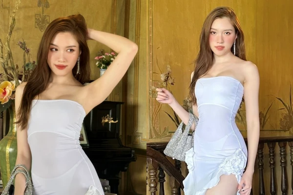 "Đụng hàng" váy Ngọc Trinh, nữ MC "3000 từ" bị soi triệt để