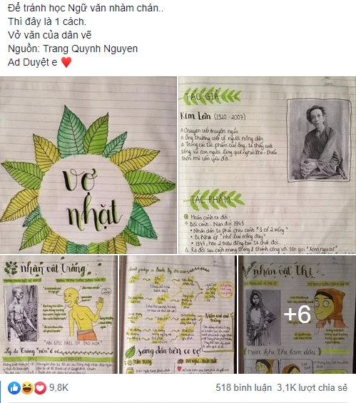 Vẽ nhân vật văn học như tác phẩm hội họa, cô nữ sinh nhận "bão" like