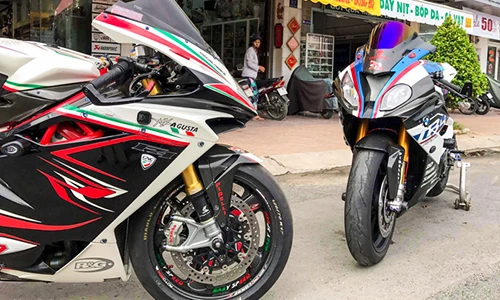 Bộ đôi siêu môtô khủng hơn 2 tỷ của dân chơi miền Tây 