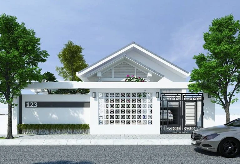 10 mẫu nhà cấp 4 mái thái đẹp ngang biệt thự mini