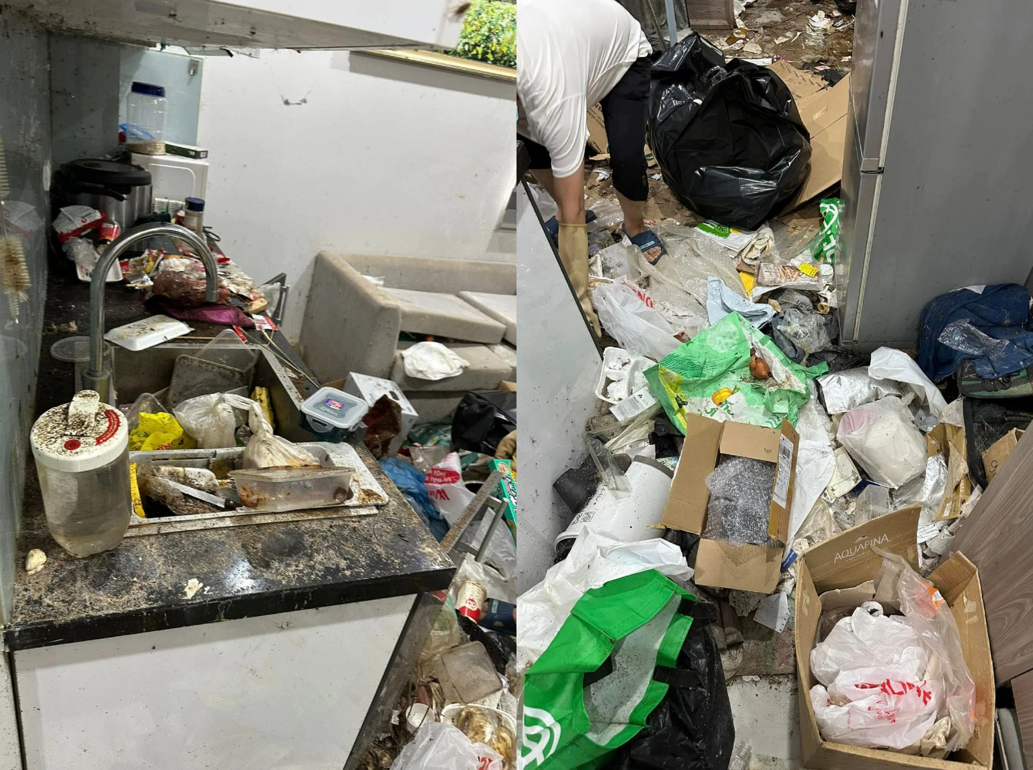 "Chết ngất" với căn phòng ngập rác của cô gái tuổi 30
