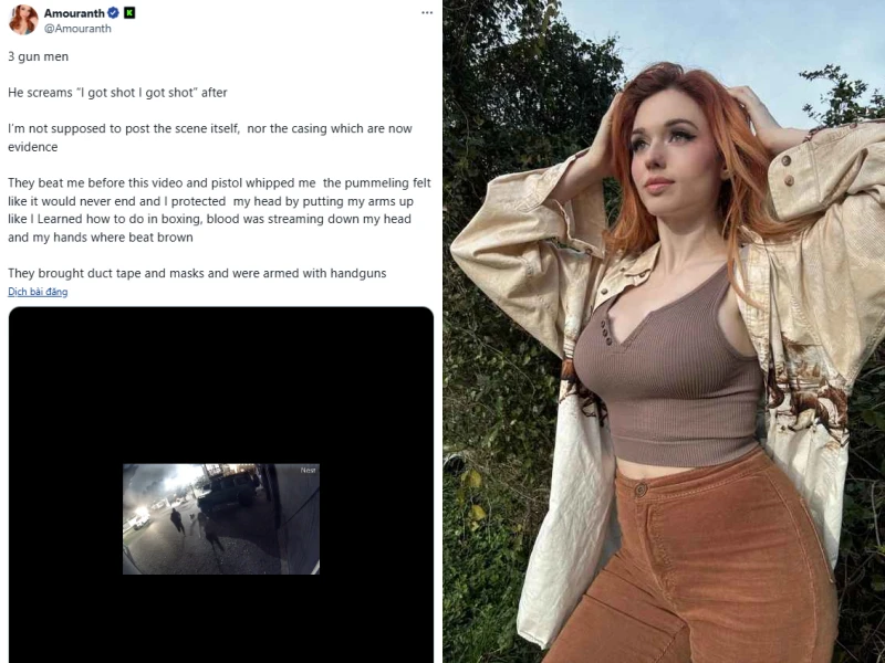 Nữ streamer nóng bỏng nhớ lại khoảnh khắc bị nhóm cướp tấn công