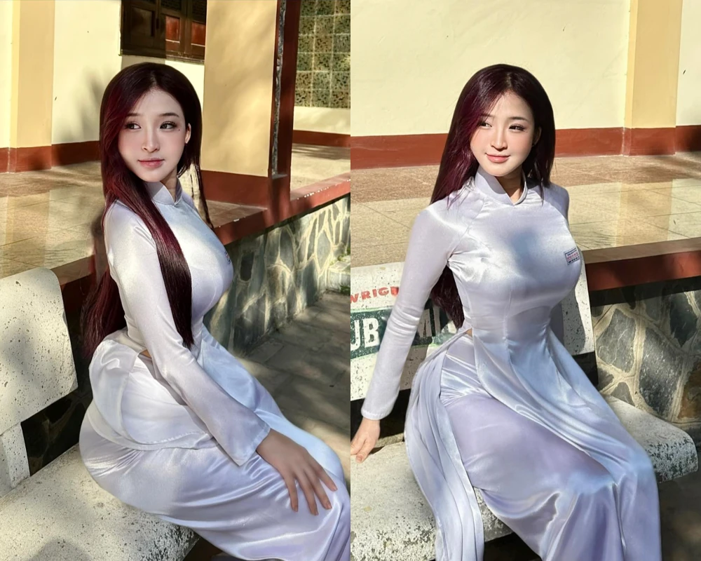 Hot girl áo dài Đồng Nai tái hiện bức ảnh từng gây bão mạng